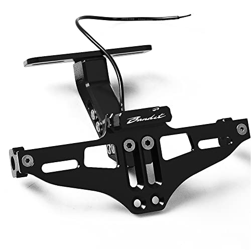 JosbY FÜR Suzuki FÜR Bandit 400 650 S FÜR GSF 250 600 650 1200 1250 SN Bandit Kennzeichenhalter Hinten Kennzeichenhalterung Mit Lichtheck Ordentlich Kennzeichen des Registranten (Farbe : A Black) von JOSBY