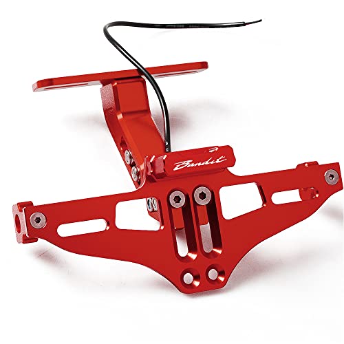 JOSBY FÜR Suzuki FÜR Bandit 400 650 S FÜR GSF 250 600 650 1200 1250 SN Bandit Kennzeichenhalter Hinten Kennzeichenhalterung Mit Lichtheck Ordentlich Kennzeichen des Registranten (Farbe : A red) von JOSBY