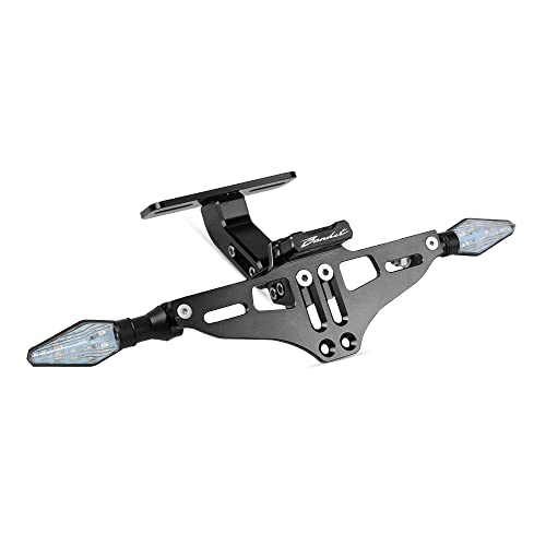 JosbY FÜR Suzuki FÜR Bandit 400 650 S FÜR GSF 250 600 650 1200 1250 SN Bandit Kennzeichenhalter Hinten Kennzeichenhalterung Mit Lichtheck Ordentlich Kennzeichen des Registranten (Farbe : B Black) von JosbY