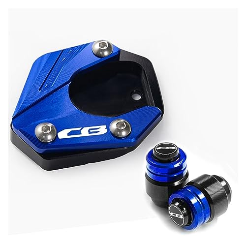 JOSBY Für Honda Für CB650R Für CB500F Für CB500X CB125R CB300R CB400X CB500X Fußseite Halterung Verlängerung Pad Halterung Unterstützung Platte Zubehör Stützplatte (Farbe : Blau) von JOSBY