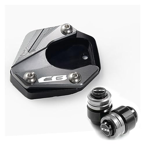 JOSBY Für Honda Für CB650R Für CB500F Für CB500X CB125R CB300R CB400X CB500X Fußseite Halterung Verlängerung Pad Halterung Unterstützung Platte Zubehör Stützplatte (Farbe : Grey) von JOSBY