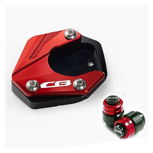JOSBY Für Honda Für CB650R Für CB500F Für CB500X CB125R CB300R CB400X CB500X Fußseite Halterung Verlängerung Pad Halterung Unterstützung Platte Zubehör Stützplatte (Farbe : Rot) von JOSBY