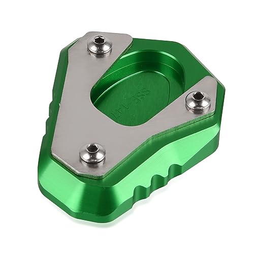 JOSBY Für Kawasaki Für Ninja H2 SX SE 2023 2022 2021 2020 2019 2018 2017 Motorrad Zubehör Ständer Seite Stehen Vergrößerer Unterstützung Pad Stützplatte (Farbe : Grün) von JOSBY