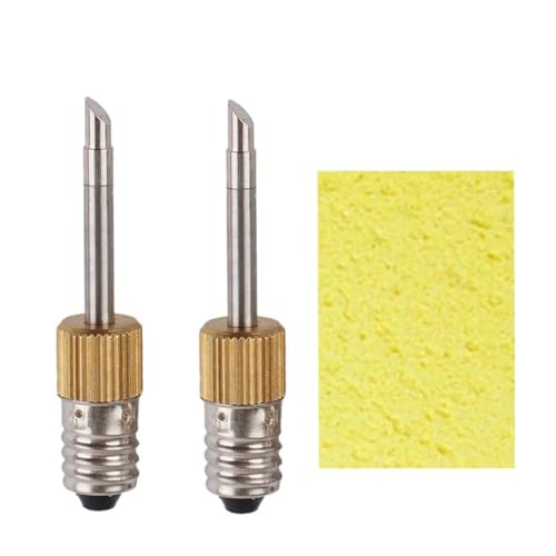 Joselin 2 Stück Lötkolbenspitze mit Schwamm E10-Schnittstelle Schweißspitzen USB-Lötspitze Lötwerkzeug-Set Typ C von Joselin