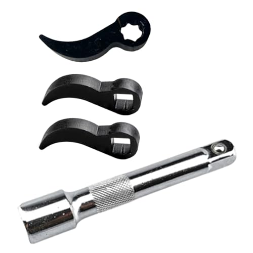 Joselin 4-Teiliger Adapterkopf für Brechstangenschlüssel, Brechstangen-Adapterkopf-Werkzeug, Auto-Reparaturwerkzeuge zum Entfernen der Halbwelle mit Verlängerungsstange 1/2 von Joselin