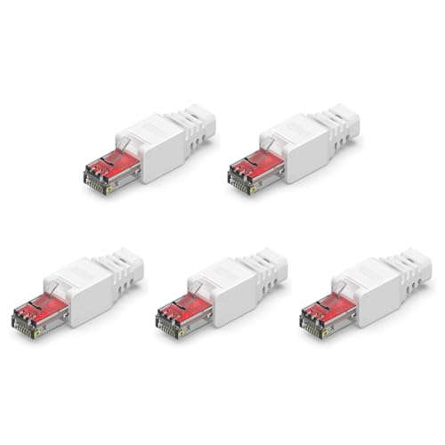 Joselin 5 Stück RJ45-Wire-Punch-Ethernet-Stecker, Einfache DIY-Netzwerkterminierung, Kein Crimper Erforderlich für Desktop-Router und -Switches von Joselin