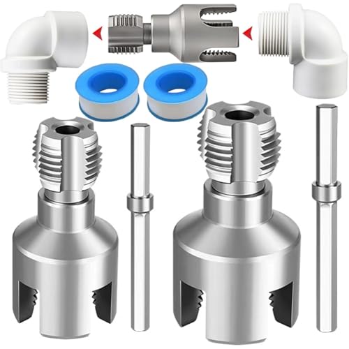 Joselin Integriertes Internes und Externes Rohrgewinde -Werkzeug 2 in 1 PVC -Rohr -Threader -Kit Zur Reparatur zu Hause Joselin Integriertes Internes und Externes Rohrgewinde -Werkzeug 2 in 1 PVC -Rohr -Threader -Kit Zur Reparatur zu Hause von Joselin