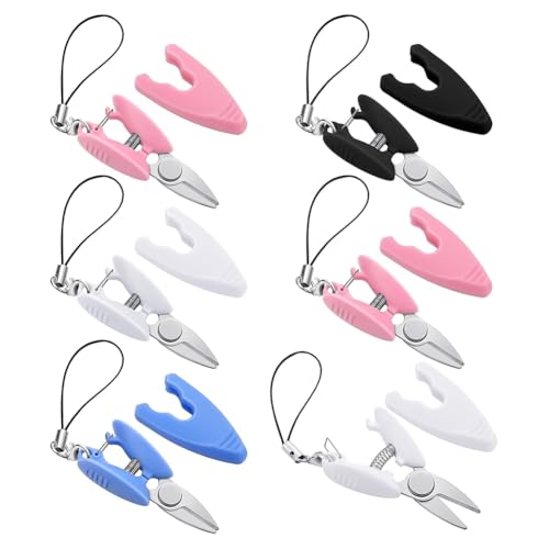 Joselin Mini Small Scissors Schlüsselbund-Set mit Tragbaren Snips für Reisegröße für Reisen, Nähen, Kunsthandwerk und Garn Joselin Mini Small Scissors Schlüsselbund-Set mit Tragbaren Snips für Reisegröße für Reisen, Nähen, Kunsthandwerk und Garn von Joselin