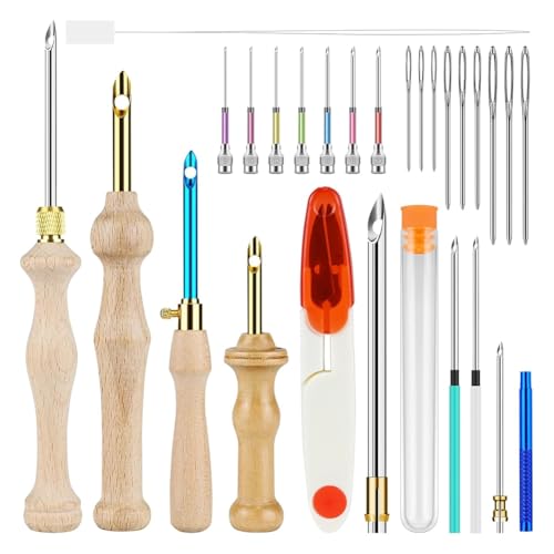 Joselin Nadelset Verstellbare Punch-Nadel Stickerei-Set Holzgriff Sticknadelstift-Set Punch-Nadel-Werkzeug-Set Joselin Nadelset Verstellbare Punch-Nadel Stickerei-Set Holzgriff Sticknadelstift-Set Punch-Nadel-Werkzeug-Set von Joselin