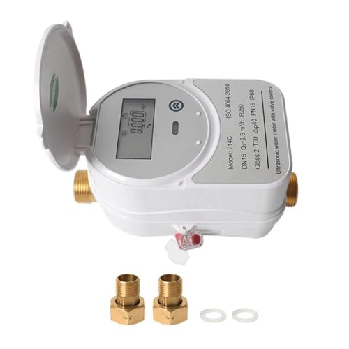 Joselin Zigbee Ultraschall-Wasserzähler DN15 mit Ventil LCD-Display Wassermengenflussverbrauch Messen IP68 Wasserdicht LCD-Digitalanzeige Wasserverbrauchsmessung von Joselin