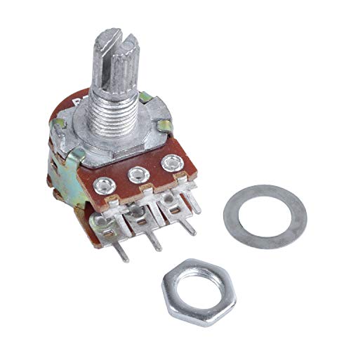 Josenidny 1 StüCke Silber Metall B50K 50 Karat Ohm 6-Pin Potentiometer 3,8 x 2,8 x 1,7 Cm von Josenidny