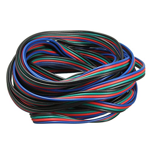 Josenidny 4-Pin Draht Verbindungskabel Kabel fuer LED RGB Streifen 3528 5050 Anschluss Bunt 5m von Josenidny