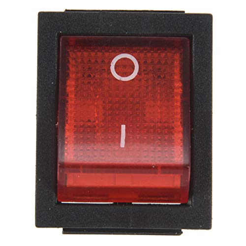 Josenidny Rotes Licht, 4-poliger DPST ON/OFF Wippschalter, 15 A/250 V, 20 A/125 V AC, 28 x 22 mm von Josenidny