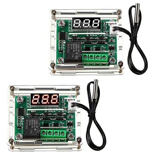 Josenidny XH-W1209 Temperaturregler mit wasserdichtem Gehäuse, 12 V Gleichstrom, 2 Stück von Josenidny