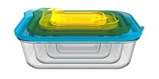 Glasset 4tlg. mit Deckel Nest Storage von Joseph Joseph