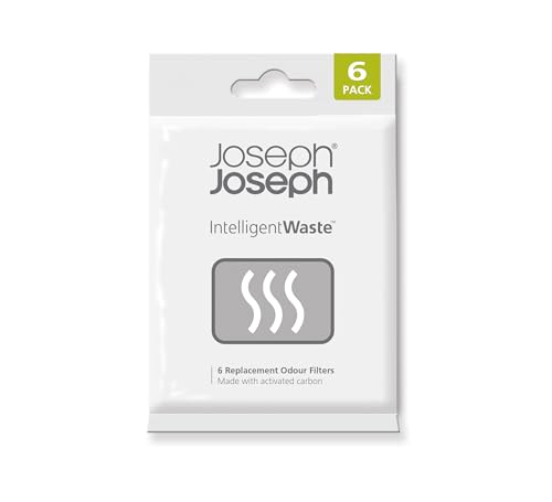 Joseph Joseph Behälter für Bioabfall, intelligent, Aktivkohle-Geruchsfilter, Küchenabfall, 6 Stück von Joseph Joseph