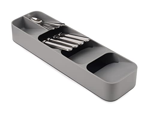 Joseph Joseph Drawer Store - Kompakter Besteckschubladen-Organizer, 5 Fächer, für 24+ Teile - Grau von Joseph Joseph