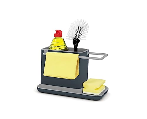 Joseph Joseph Kunststoff - küchen spülbecken caddy organizer mit schwammhalter und spültuchhalter, küchen zubehör, Grau, Medium von Joseph Joseph