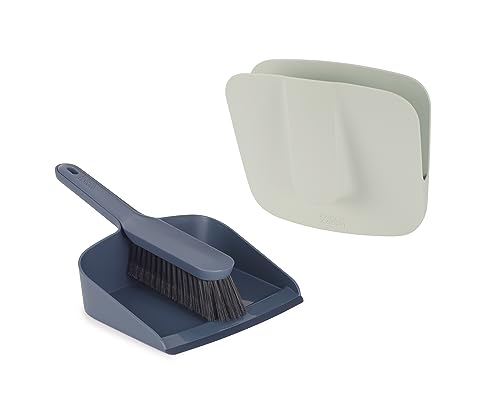 Joseph Joseph CleanStore Wandmontierter, Kehrschaufel- und Bürsten set für den Innenbereich Boden feger, Weiche Borstenbürste und Kamm für den Innenbereich, Blau Joseph Joseph CleanStore Wandmontierter, Kehrschaufel- und Bürsten set für den Innenbereich Boden feger, Weiche Borstenbürste und Kamm für den Innenbereich, Blau von Joseph Joseph