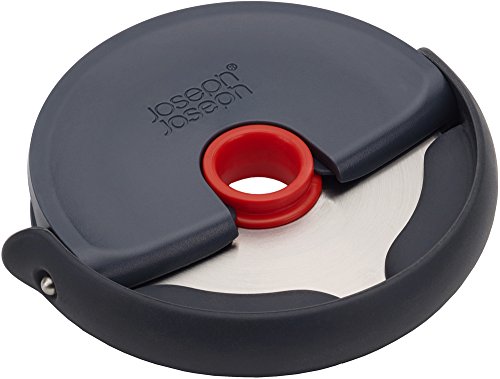 Joseph Joseph Disc leicht zu reinigen Pizzaschneider Rad Compact, Edelstahlklinge, grau/rot von Joseph Joseph