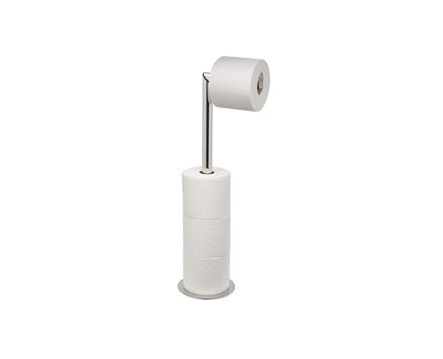 Joseph Joseph EasyStore Luxe 2 in 1 Freistehender Toilettenpapierhalter, Premium-Edelstahl, Aufbewahrung für 4 Papierrollen von Joseph Joseph