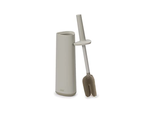 Joseph Joseph Flex 360- Erweiterte Toilettenbürste und Aufbewahrungshalter Set mit Anti-Tropf, Anti-Verstopfung, Dreifach-Aktion austauschbaren Bürstenkopf- Matte Oberfläche, Beige von Joseph Joseph