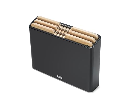 Joseph Joseph Folio 3-teiliges Premium Schneidebrett-Set aus Bambus, Edelstahl Ständer, Küche Organizer von Joseph Joseph