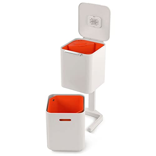 Joseph Joseph IntelligentWaste Totem Compact 40 L – Abfalltrennsystem – Küchenabfalleimer mit getrennten Wertstoff- und Speiseabfallfächern, Deckel mit integriertem Geruchsfilter, 40 Liter – Stein Joseph Joseph IntelligentWaste Totem Compact 40 L – Abfalltrennsystem – Küchenabfalleimer mit getrennten Wertstoff- und Speiseabfallfächern, Deckel mit integriertem Geruchsfilter, 40 Liter – Stein von Joseph Joseph