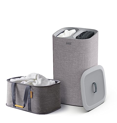 Joseph Joseph Laundry 2er Set - Hold-All 35L Faltbarer Wäschesammler und Tota 60L Wäschekorb mit deckel mit 2 fächer abnehmbaren Taschen - Grau Joseph Joseph Laundry 2er Set - Hold-All 35L Faltbarer Wäschesammler und Tota 60L Wäschekorb mit deckel mit 2 fächer abnehmbaren Taschen - Grau von Joseph Joseph