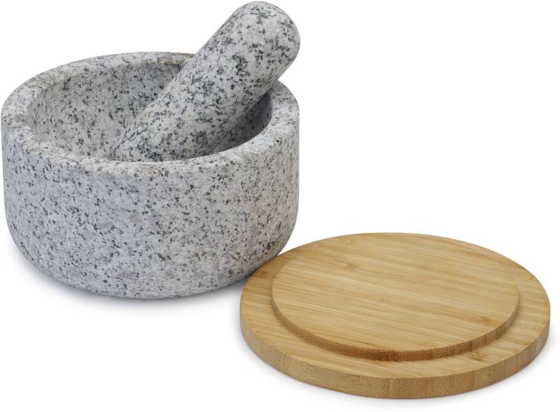 Joseph Joseph Mörser Dash, (Set, 3-tlg), aus Granit mit Bambusdeckel von Joseph Joseph
