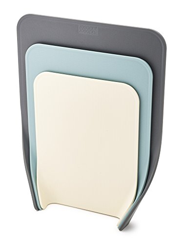 Joseph Joseph Nest 3-teiliges Schneidebrett-Set, platzsparende stapelbare Bretter, spülmaschinenfest – Blau/Grau/Weiß, Opal von Joseph Joseph