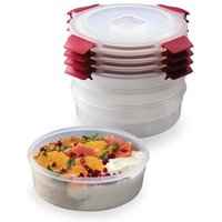 Nest Lock™ Joseph Joseph, set de 4 runde Behälter de 1L, mit luftdichten Deckeln, stapelbar, mikrowellen- und gefrierfest, einfache Aufbewahrung, von Joseph Joseph