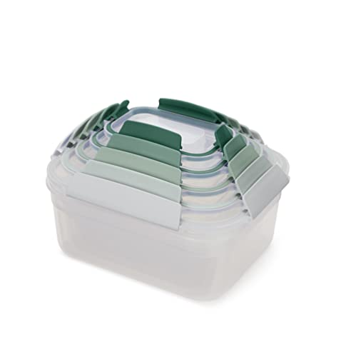 Joseph Joseph Nest Lock, 5 Stück Kunststoff Küche Lebensmittel Lagerung aufbewahrungsbox mit Deckel, auslaufsicher, luftdicht, platzsparend, BPA frei- Salbei Grün von Joseph Joseph