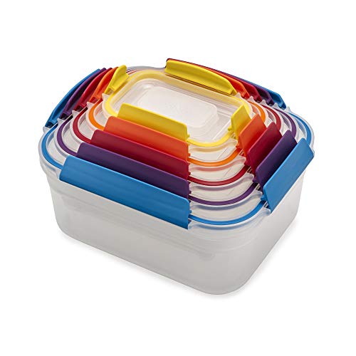 Joseph Joseph Nest Lock Frischhaltedosen-Set aus Kunststoff mit verschließbaren, luftdichten und auslaufsicheren Deckeln, 10-teilig, mehrfarbig von Joseph Joseph