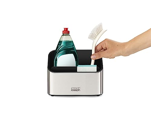 Joseph Joseph Surface gestufter Spülorganizer, Edelstahl-Spülcaddy, Küchenorganizer, rutschfest – Grau von Joseph Joseph