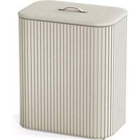 Joseph Joseph - Tota Twin Luxe Wäschetrennkorb mit zwei Fächern 90 l, Bambus ecru von Joseph Joseph