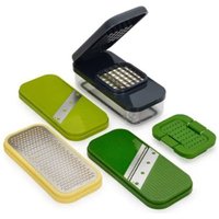 Joseph Multi-Prep Compact 4-in-1-Set Joseph Joseph Multi-Prep Compact - enthält Julienne-Hacker, Reibe, Hobel und Schneider, Auffangbehälter, von Joseph Joseph