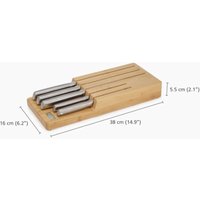 Set de Messer de Stahl Joseph Joseph Elevate mit Tablett de Bambus zur Aufbewahrung in der Schublade, funktionelles und elegantes Design in schwarzer von Joseph Joseph