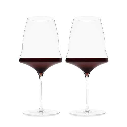 Josephinenhütte® JOSEPHINE N°3 Rotweingläser [DAS GLAS FÜR GENIESSER] - handgefertigt & mundgeblasen - 2er Set für Rotwein - funktionales Design für intensives Aroma von Josephinenhütte