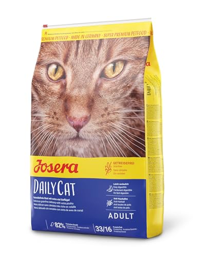 JOSERA DailyCat (1 x 10 kg) | getreidefreies Katzenfutter mit Geflügel, Kräutern und Früchten | Super Premium Trockenfutter für ausgewachsene Katzen | 1er Pack von Josera