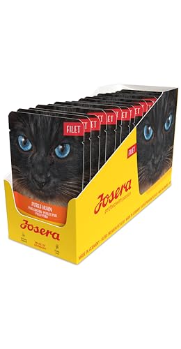 JOSERA Filet Pures Huhn (16 x 70 g) | getreidefreies Katzenfutter mit saftigen Filetstückchen | Super Premium Nassfutter für ausgewachsene Katzen | 16er Pack von Josera