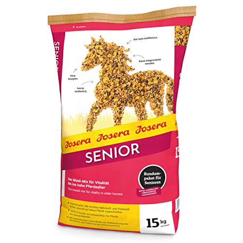 JOSERA Senior (1 x 15 kg) | Premium Pferdefutter mit Vital-Komplex | leicht verdaulich | Gut zum Auffüttern | Senior Pferdefutter von Josera