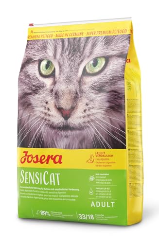 JOSERA SensiCat (1 x 10 kg) | Katzenfutter mit extra verträglicher Rezeptur | Super Premium Trockenfutter für ausgewachsene und empfindliche Katzen | 1er Pack von Josera