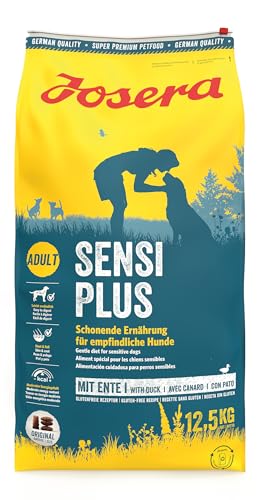 JOSERA SensiPlus (1 x 12,5 kg) | Hundefutter mit Ente für empfindliche Hunde | Super Premium Trockenfutter für ausgewachsene Hunde | 1er Pack von Josera