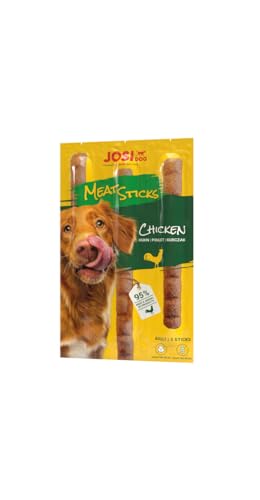 JOSIDOG Meat Sticks Chicken (20 x 33 g) | leckere Kaustange mit Huhn | Hundesnack ohne Zucker | getreidefreie Rezeptur | ohne künstliche Geschmacksverstärker & Farbstoffe | 3 Sticks pro Verpackung von Josera