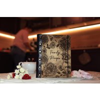 Personalisiertes Geschenk Für Mama Zu Weihnachten, Rezeptbuch Mama, Ledergebundenes Kochbuch, Holzcover, Notizbuch von JoshuaHouseCrafts