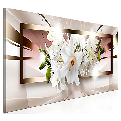 5D Diamond Painting Kit Lilie Blumen DIY Diamant Painting Bilder Set Groß Voll Crystal Strass Stickerei Kreuzstich Diamant Gemälde Mosaik Handwerk Art Home Wall Décor Square drill 40x80cm von Josog