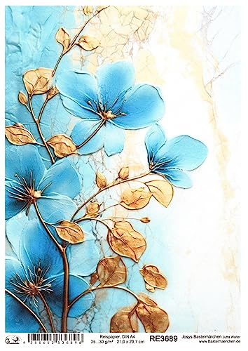 Josys Bastelmärchen Reispapier A4 Strohseide Decoupage Blumen Relief Blumenmuster Hintergrund RE3689 Josys Bastelmärchen Reispapier A4 Strohseide Decoupage Blumen Relief Blumenmuster Hintergrund RE3689 von Josys Bastelmärchen