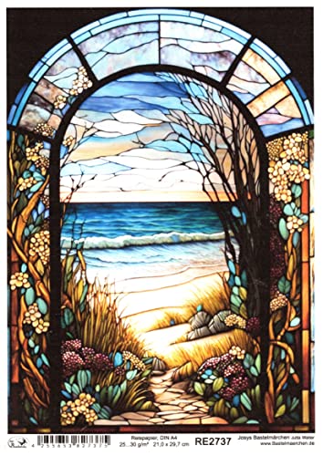 Josys Bastelmärchen Reispapier A4 Strohseide Decoupage Glaskunst Fenster Tiffany Strand Meer RE2737 Josys Bastelmärchen Reispapier A4 Strohseide Decoupage Glaskunst Fenster Tiffany Strand Meer RE2737 von Josys Bastelmärchen