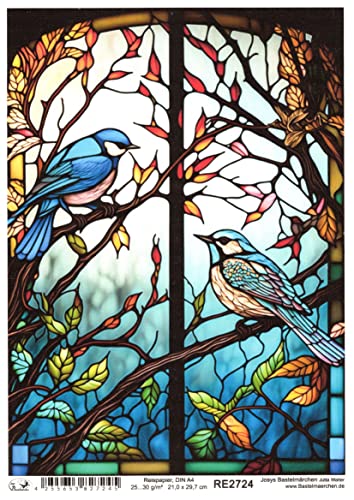Josys Bastelmärchen Reispapier A4 Strohseide Decoupage Glaskunst Fenster Tiffany Vogel Vögel RE2724 Josys Bastelmärchen Reispapier A4 Strohseide Decoupage Glaskunst Fenster Tiffany Vogel Vögel RE2724 von Josys Bastelmärchen